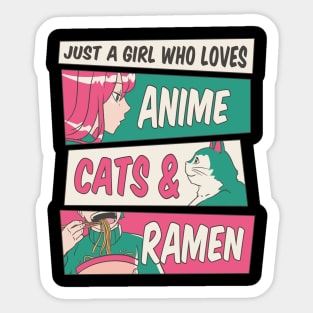 Anime & Cats Love Affair Sticker